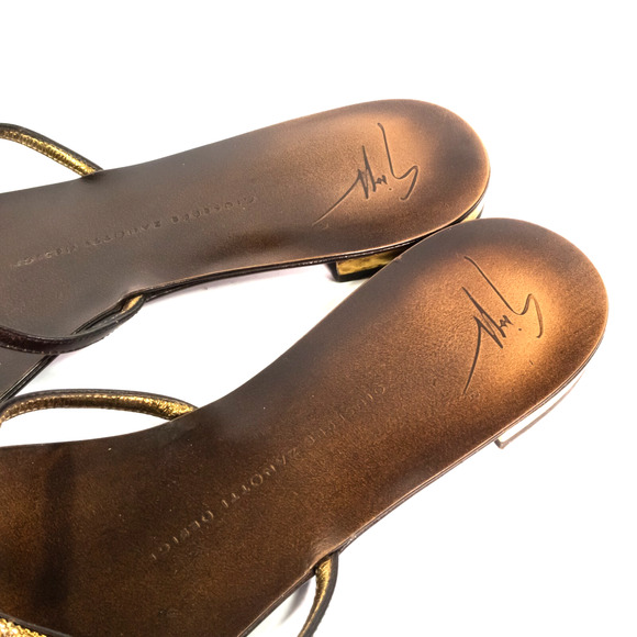 Giuseppe Zanotti Womens Fancy Bling Stone Thong Sandals Size 8.5 - Picture 3 of 12